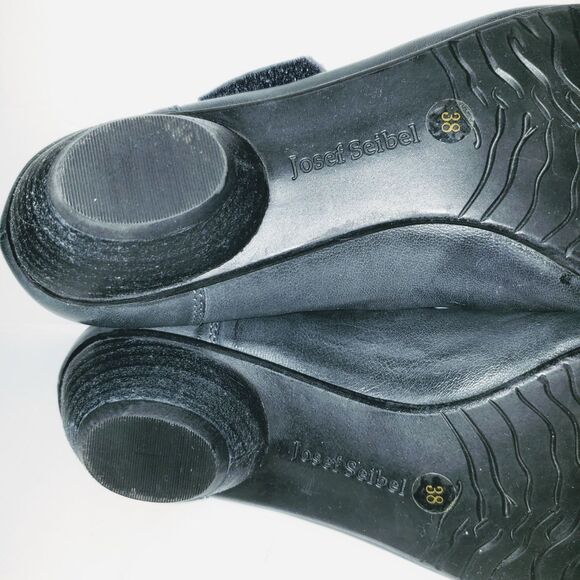 Josef Seibel Tina Gray Split Toe Mary Jane Hook Loop Low Heel Size US 7 EU 38 - Picture 11 of 11